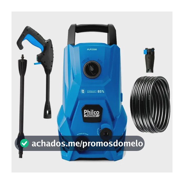 Lavadora De Alta Pressão Jato Compacta Philco Plp2200 1300w 1300 Psi/libras 312l/h Lança Regulável 127v