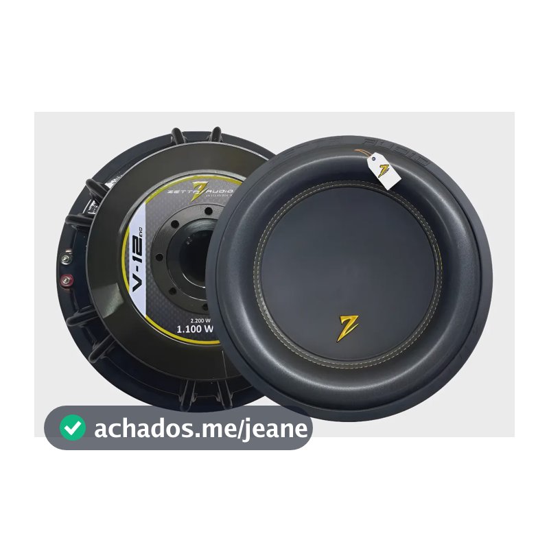Subwoofer Zetta Audio Linha Evolution V-12 1100wrms 4+4ohms  Preto