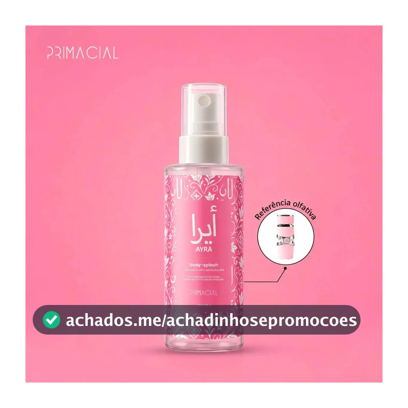BODY SPLASH FEMININO ARABE AYRA 100ML - PRIMACIAL PERFUME FLORAL