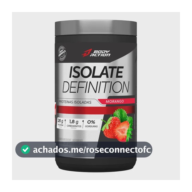 Proteína Bodyaction Tradicional Isolate Definition em pó sabor Morango x 900g