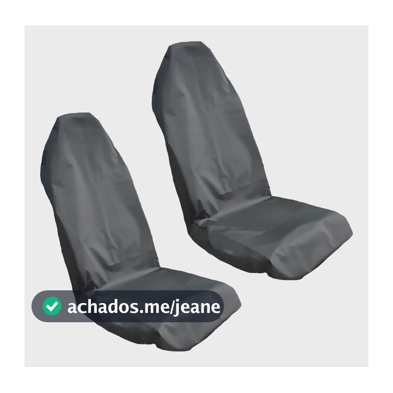 Kit 2 Capas Impermeável Protetora Banco Carro Mecânico Preto