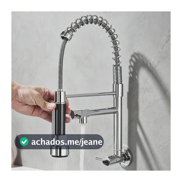 Torneira Gourmet Cozinha 304 Inox Parede Fria Monocomando