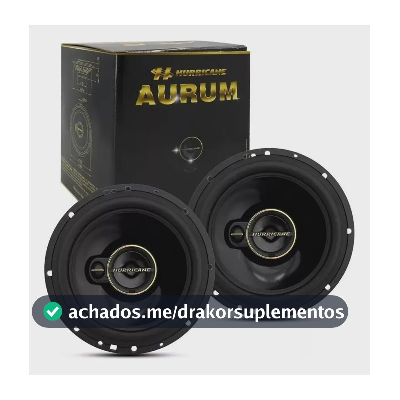 Par De Alto Falante Hurricane Triaxial Aurum A6t 6 Pol 120w RMS 240w max