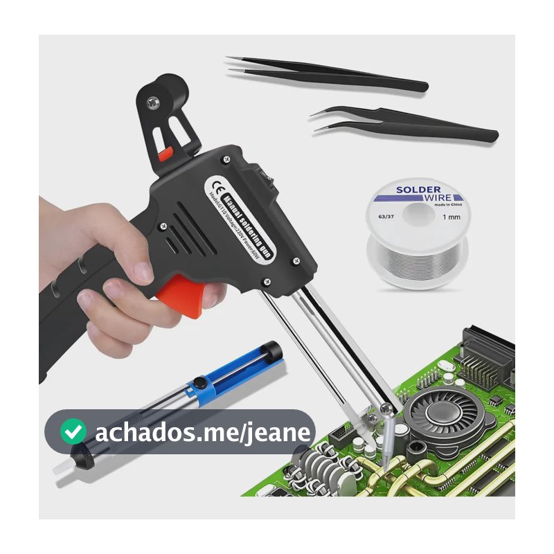Kit Ferro De Solda 60w Com Estanho Automático Profissional