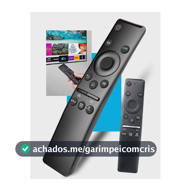Controle Remoto Casenn para Smart TV Samsung 4K com Netflix, Prime Video e Google Play