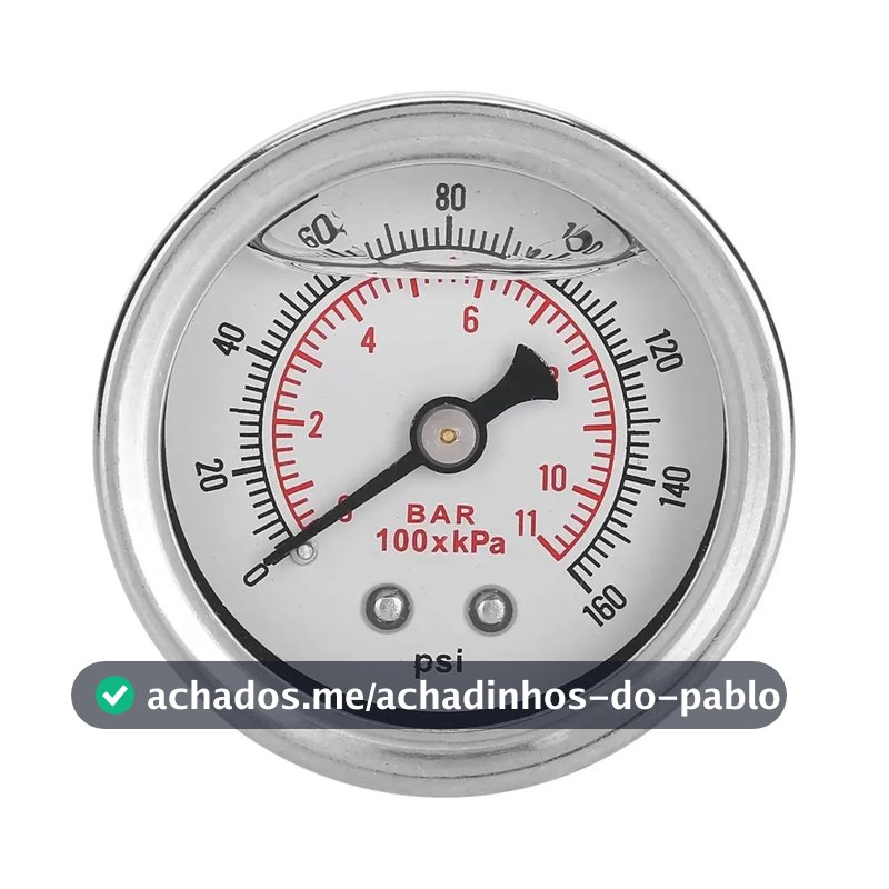 Relógio Gauge De Pressão De Turbo Escala Bar E Psi Epman