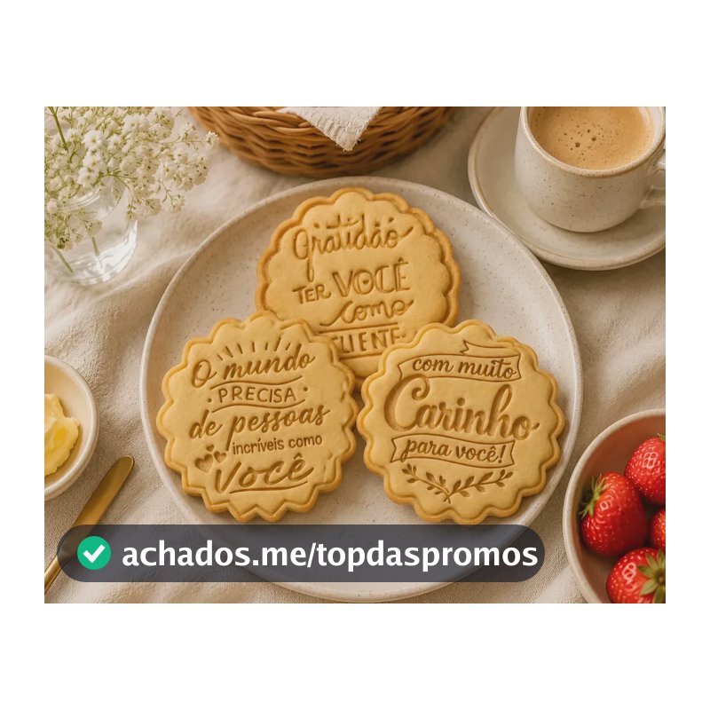 Cortador E Carimbo De Biscoito Kit 3 Frases Motivacionais Vermelho