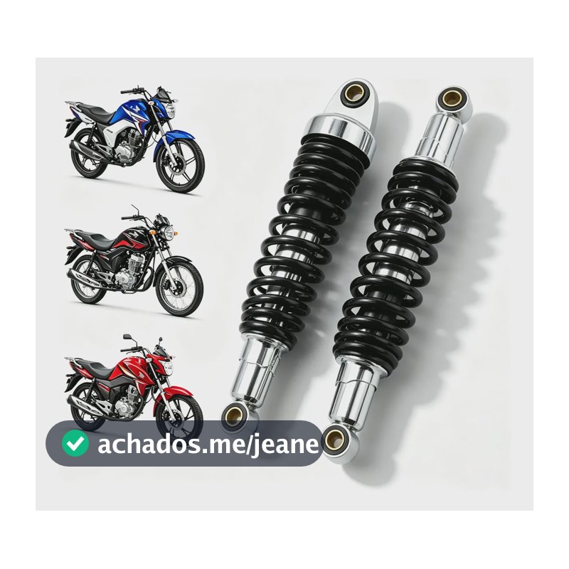 Kit Amortecedor Traseiro Honda Cg150 Cg160 Titan Fan Bros Xr Par Ajustável Anti Corrosivo