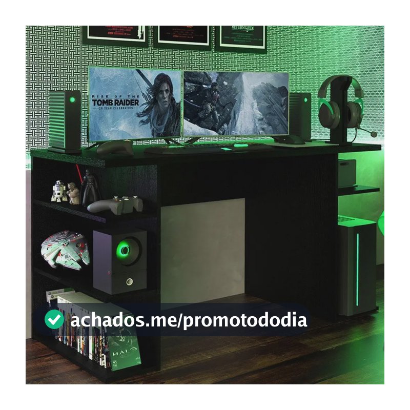 Mesa Para Computador Gamer 9409 Madesa - Preto Preto
