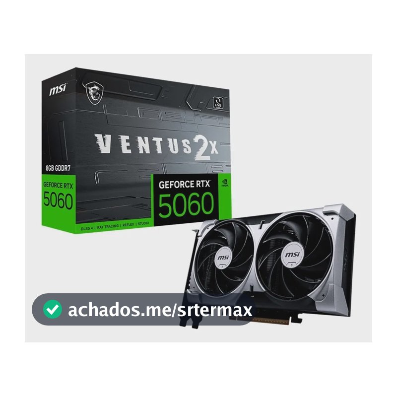 Open Box Nvidia Msi Rtx 5060 Ventus 2x 8gb Gddr7 Oc