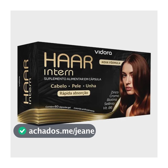 Haar Intern Tratamento Crescer Cabelo Antiqueda Força 60 Cps 1 Caixa - 60 Capsulas