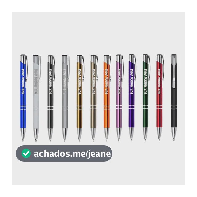 100 Canetas Personalizadas Metal Click Empresa Brinde Evento
