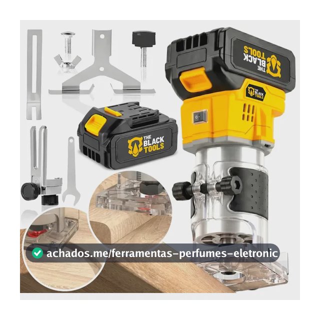 Tupia Manual Laminadora Elétrica A Bateria 4ah 21v 35000rpm 6 Velocidades Bivolt Fresa Madeira Twt21a The Black Tools