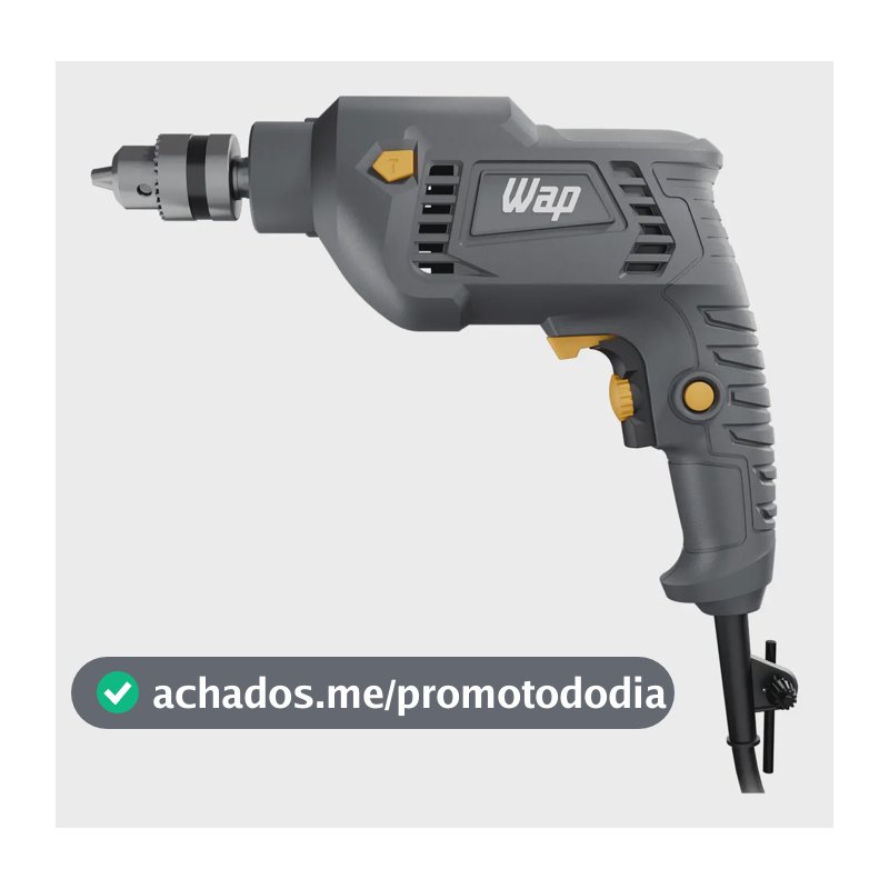Parafusadeira e Furadeira de Impacto WAP WF 700FE Mandril de 3/8'' 700W Cinza e Amarela