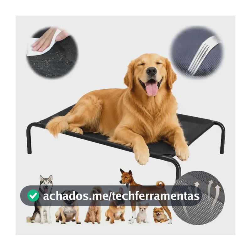 Cama Para Cachorro Grande Cama Suspensa 90x60cm Yesop