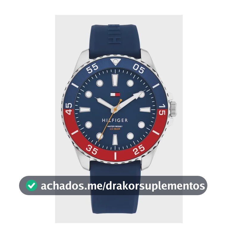 Relógio Tommy Hilfiger Masculino Borracha Azul 1792200