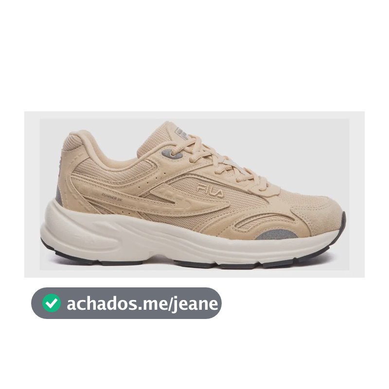 Tênis Masculino Runner 2k Se Fila Bege/bege/preto Liso 41 Br