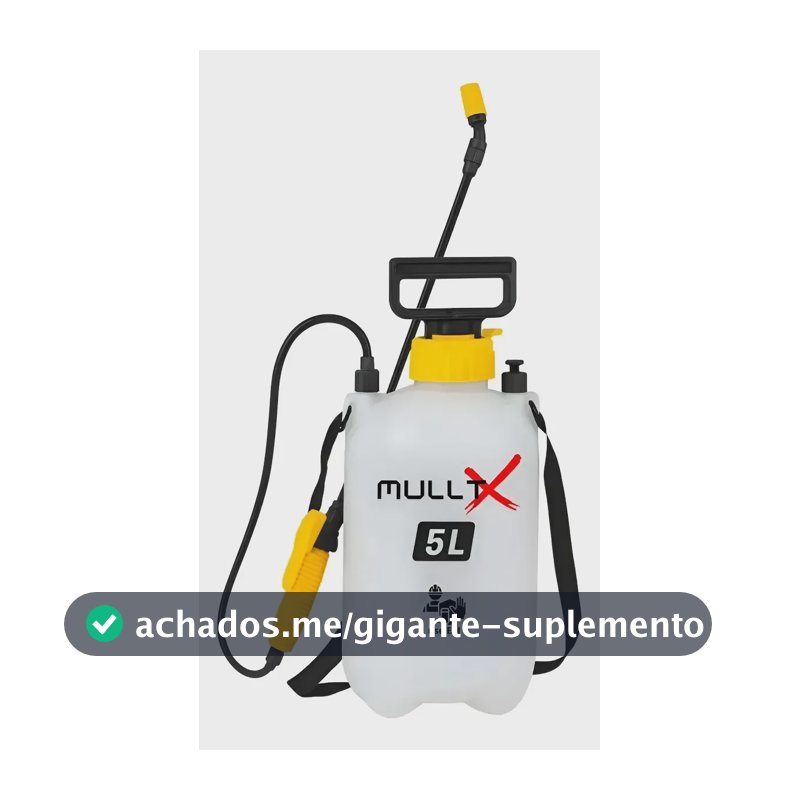 Pulverizador Agrícola Bomba Veneno Lateral De Compressão Prévia 5 Litros Com Válvula de Segurança Bico Ajustável Borrifador Profissional Dedetização Portátil Jardim Horta Plantas MULLTX