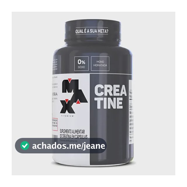 Creatina Max Titanium Monohidratada Micronizada Pura Em Cápsula Sem Sabor De 120 Un