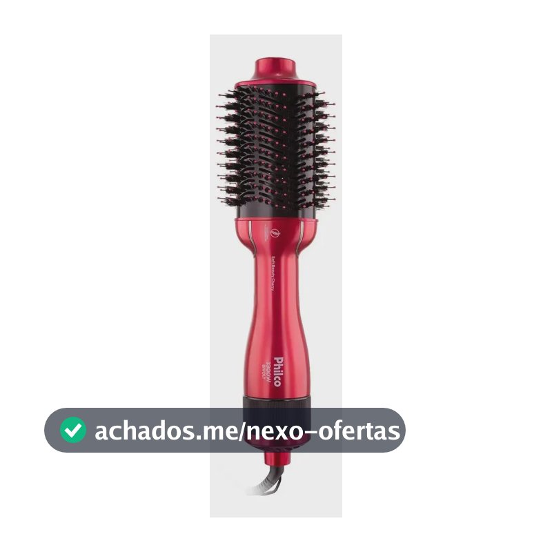 Escova Secadora de Cabelos Soft Beauty Cherry Philco Pec13 1300w 4 em 1 seca, alisa, modela e dá volume