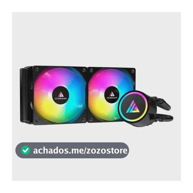 Water Cooler Acegeek E240, Rainbow, 240mm, Preto, Ag-e240-bk