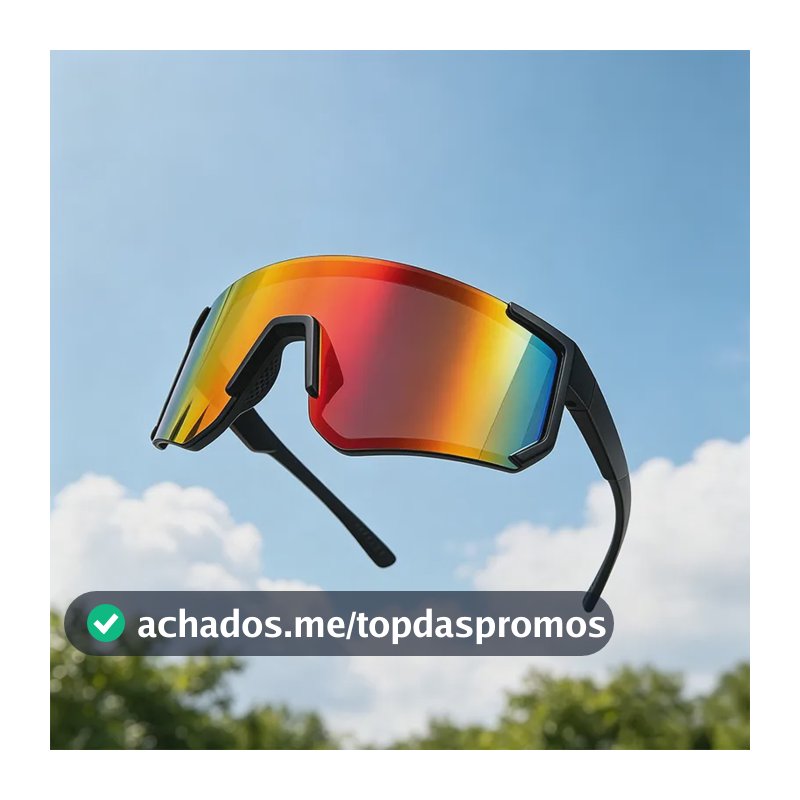 Óculos De Sol Esportivouv400 Espelhado Para Corrida Ciclismo Arco-íris Preto