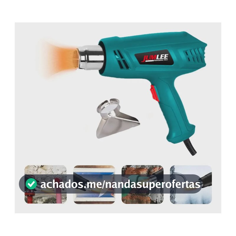Soprador Térmico 3000w Com Acessório E Alta Potência Azul-celeste