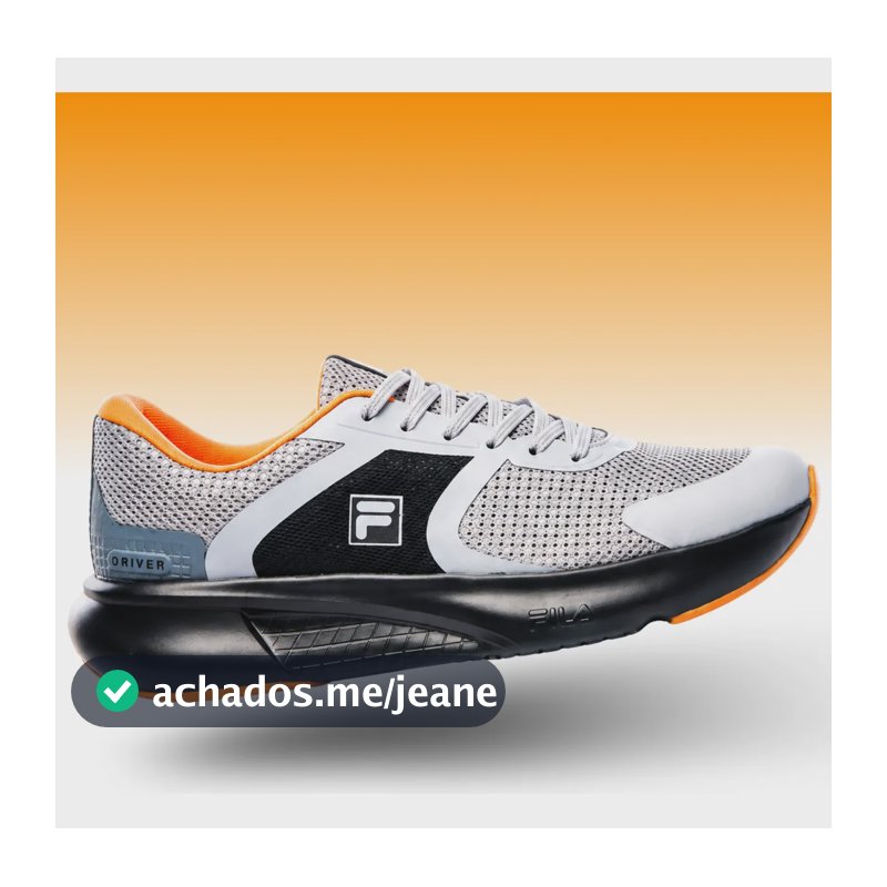 Tênis Fila Driver Masculino Treino Academia Confortável Cinza/caramelo Escuro/preto 39 Br