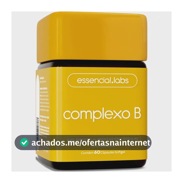 COMPLEXO B - 60 Cápsulas Softgel - Fórmula com Máxima Concentração e Biodisponibilidade
