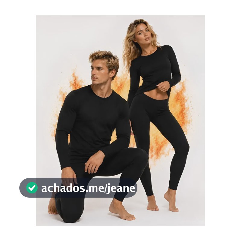 Conjunto De Frio Segunda Pele Térmica Frio Flanelado Preto Masculino Preto Único
