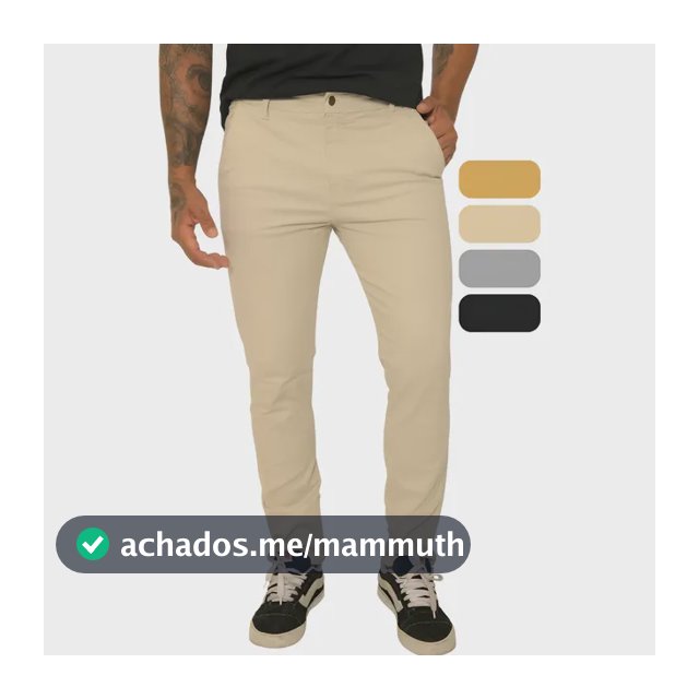 Calça Masculina Social Bolso Faca Embutido Lycra Sarja Slim