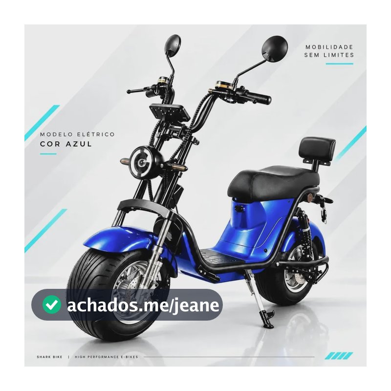 Scooter Elétrica 1000w 20ah Speed De Ate 55 Km/h 48v Azul 20