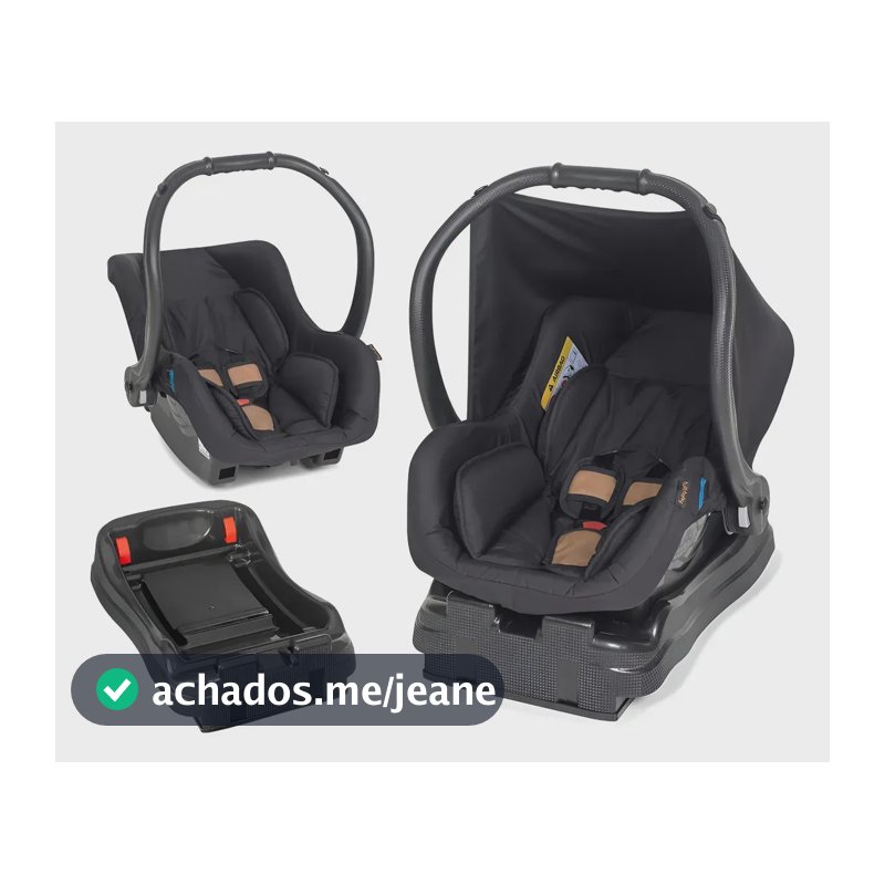 Kit Bebê Conforto Cadeirinha Carro Com Base Bolt Tutti Baby Preto