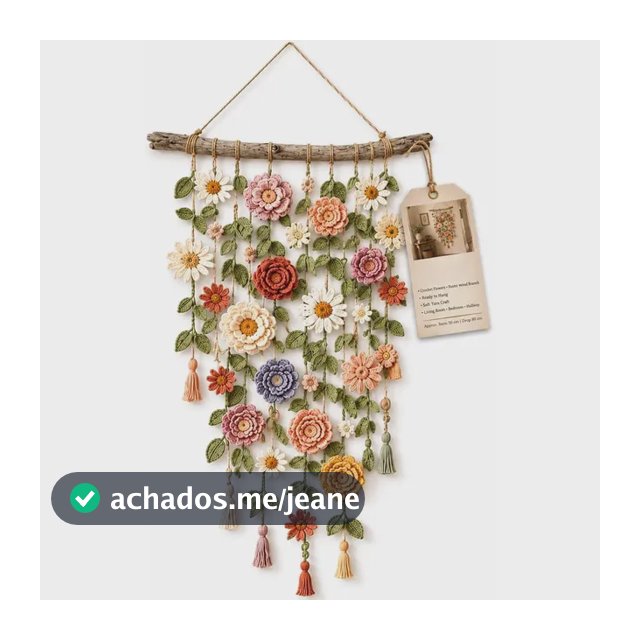 ....penduração De Parede De Flores De Crochê Boho, Decoração 1pcs