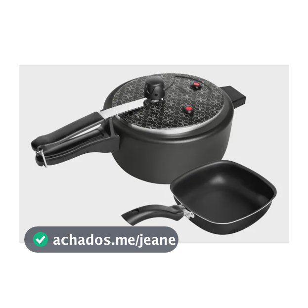 Panela De Pressão Patolux 2,5 Litros Antiaderente Preto Preto