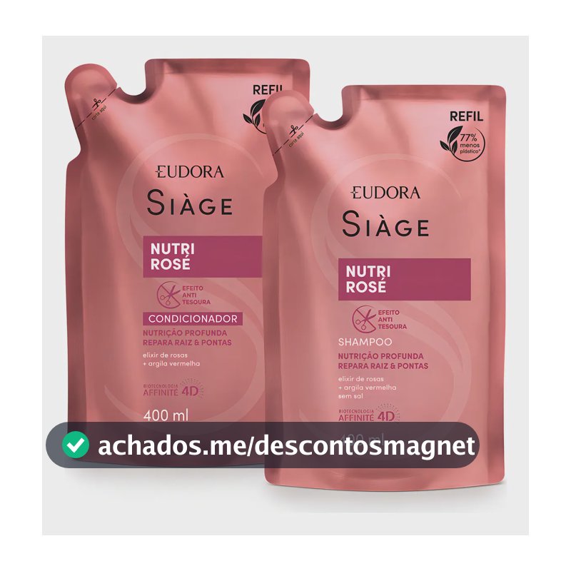 Kit Refil Siàge Nutri Rosé: Shampoo + Condicionador