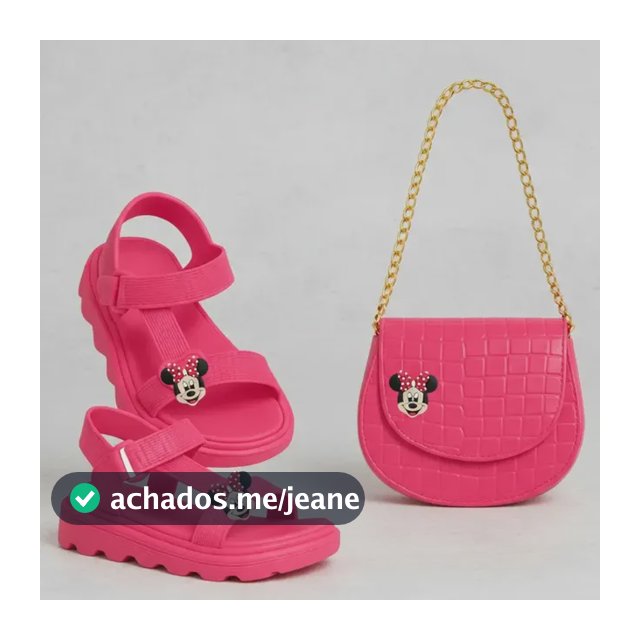 Kit Sandália Infantil Menina Estilosa Com Bolsinha Elegante