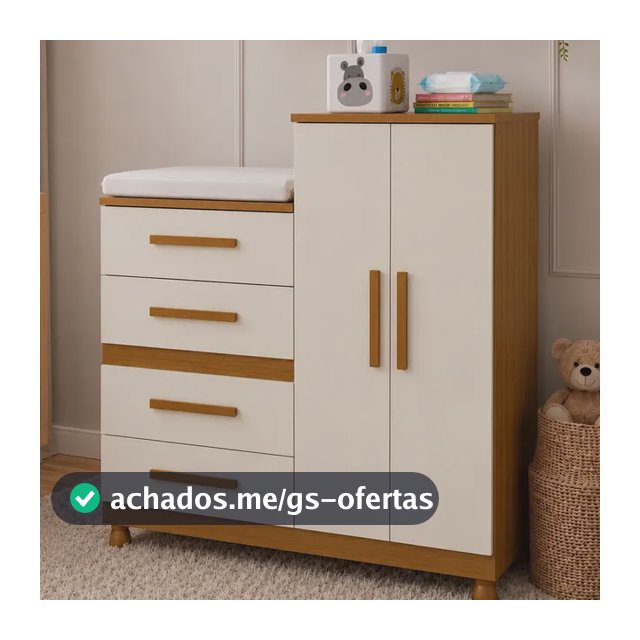 Cômoda Guarda Roupas 4 Gavetas 2 Portas Roupeiro Cabideiro Cedro/off