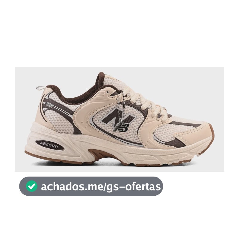 Tênis Feminino New Balance 530 Caminhada Macio Leve Oferta Off Brown 39,0 Br