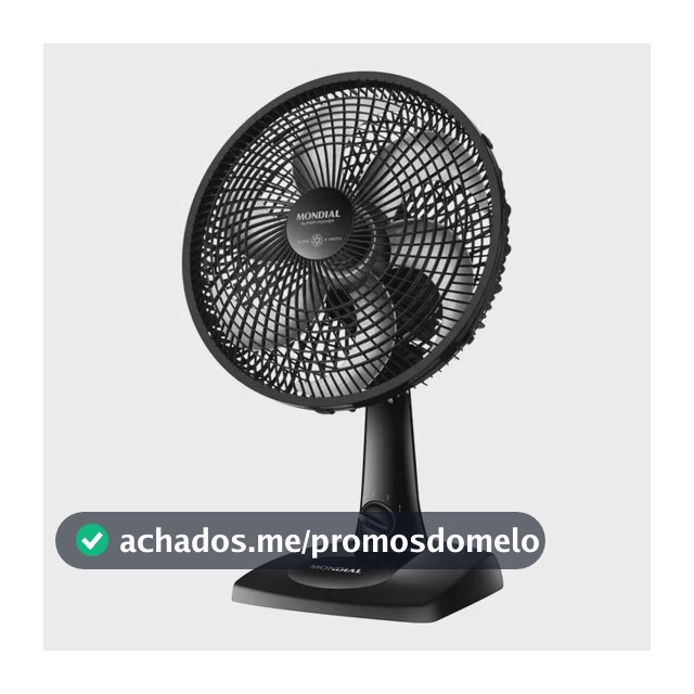 Ventilador de Mesa 30cm Super Power Mondial 60W VSP-30-B