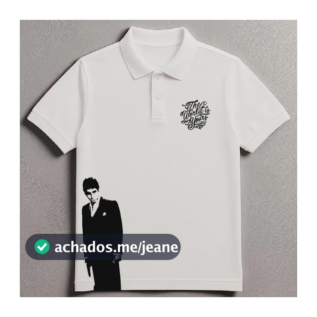 Polo Piquet The World Is Yours Scarface Algodão Streetwear