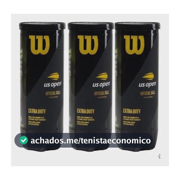 Bola De Tenis Wilson Us Open Official - Pack C/ 3 Tubos
