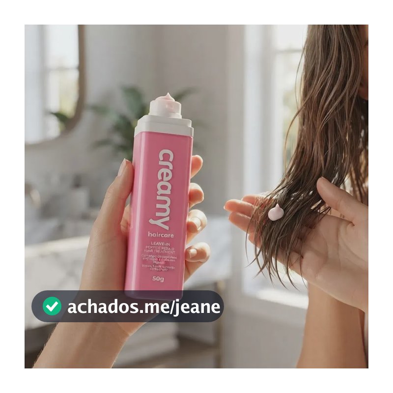 Creamy Haircare Leave-in Peptide Hair 50g | Recupera a Fibra Capilar, Repara Dano Térmico, Dá Brilho ao Cabelo | Todos os Tipos de Cabelos