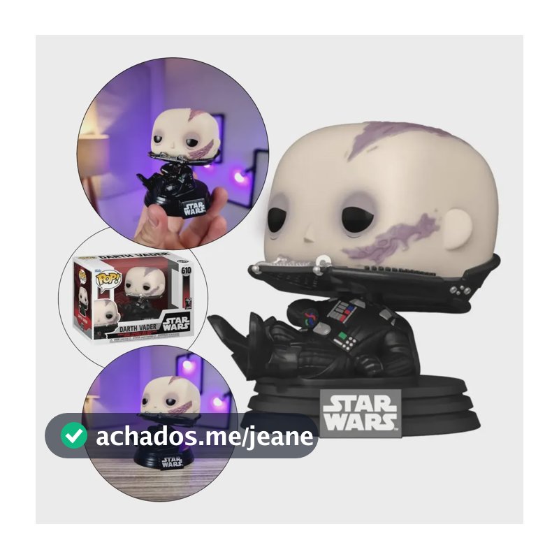 Darth Vader Sem Mascara Boneco Funko Pop Star Wars 40 Anos