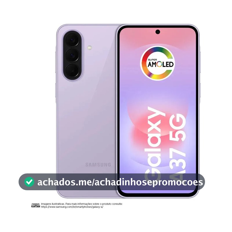 Celular Samsung Galaxy A37 5G 256GB, 8GB RAM, Câmera 50MP