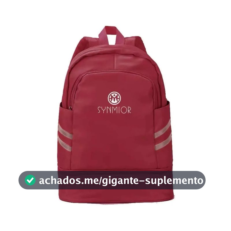 Mochila Feminina Masculina Bolsa Impermeável Esporte Fitness Cor Vermelho
