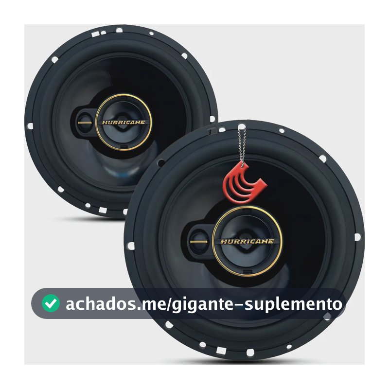 Par Kit Som Alto Falante 6 Polegada Hurricane A6t 120w Porta Preto