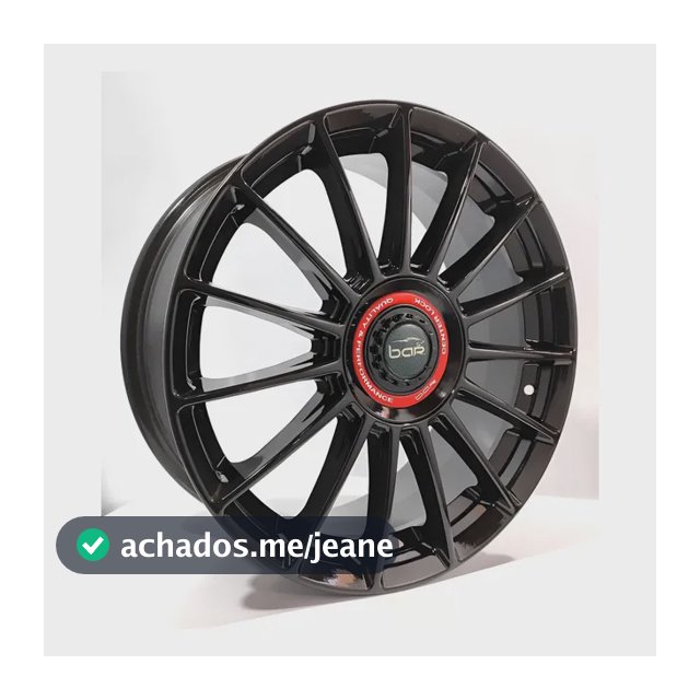 Jogo De Rodas Oz Bar New Sunline 17x7 4x99/108 Preto Brilho Preto
