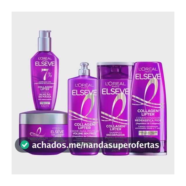 Kit Completo Elseve Collagen Lifter 5 Produtos L`oréal Paris 200ml
