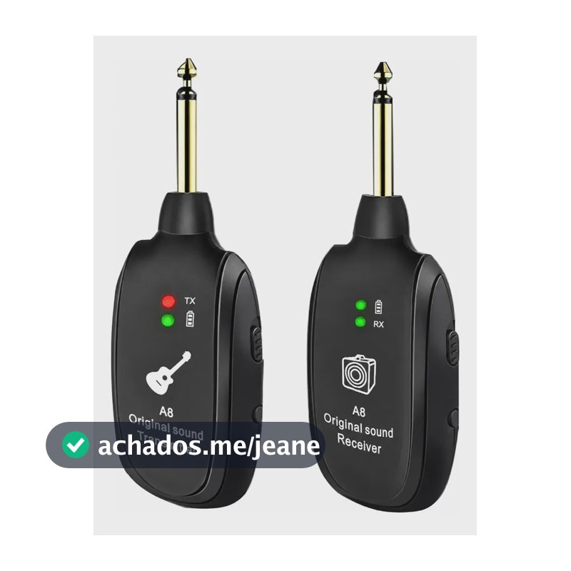 Transmissor Receptor P10 Para Guitarra Baixo Violão Sem Fio